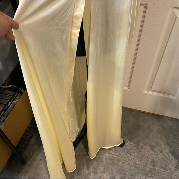 Pinehurst Robe Woman Med. Vintage 4 button closure short sleeve Yellow lingerie - Picture 6 of 12